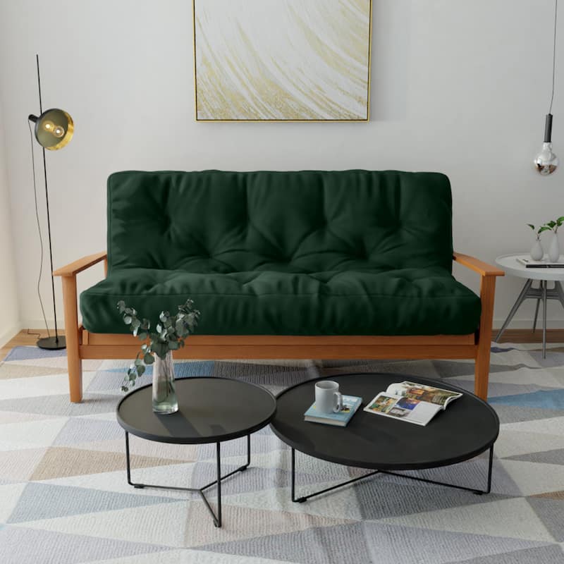 Loosh Home 12" Canvas Futon Mattress - Forest Green - Queen
