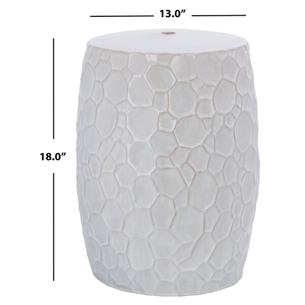 SAFAVIEH Bayon Indoor Outdoor White Ceramic Decorative Garden