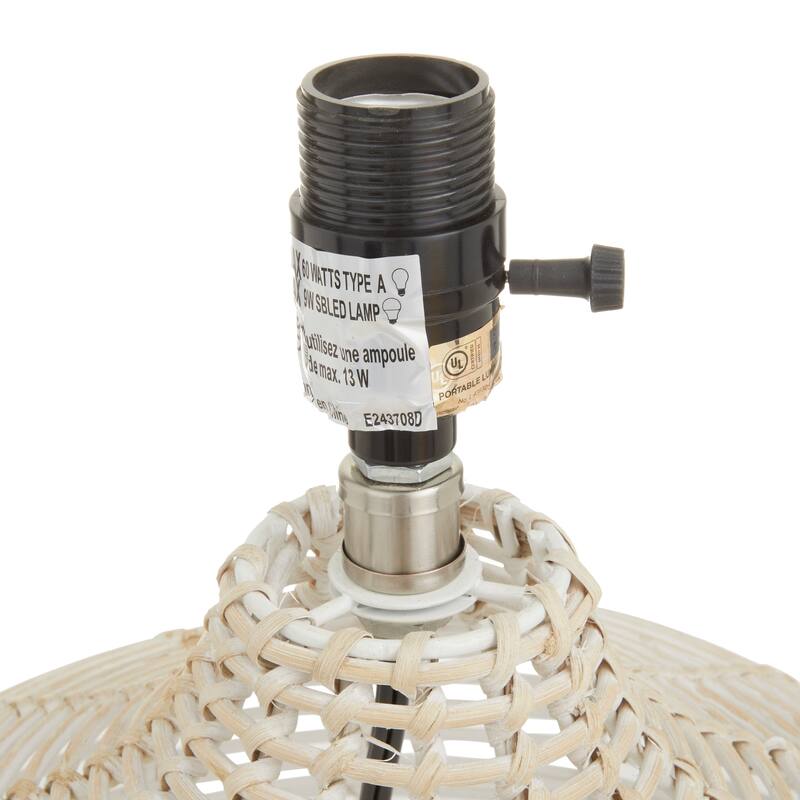 Polyester Natural Table Lamp - 15 x 15 x 25