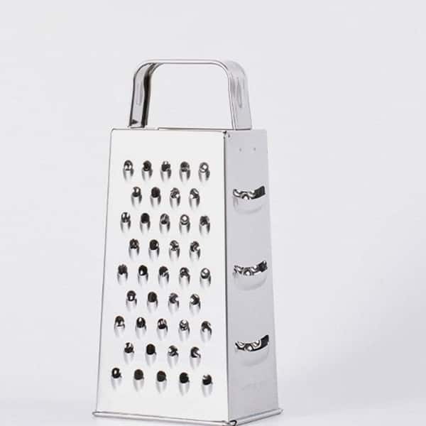 Stainless Steel Vegetable Grater Portable Metal Grater 4-Sided Cheese Grater