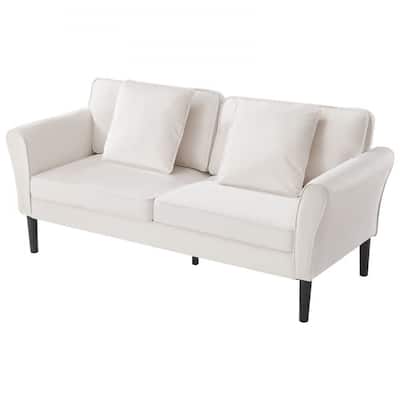 Two-Seater Velvet Loveseat Sofa with Soft High-Density Cushions for Living Room or Hallway - 69.3” x 29.5” x 31.5”