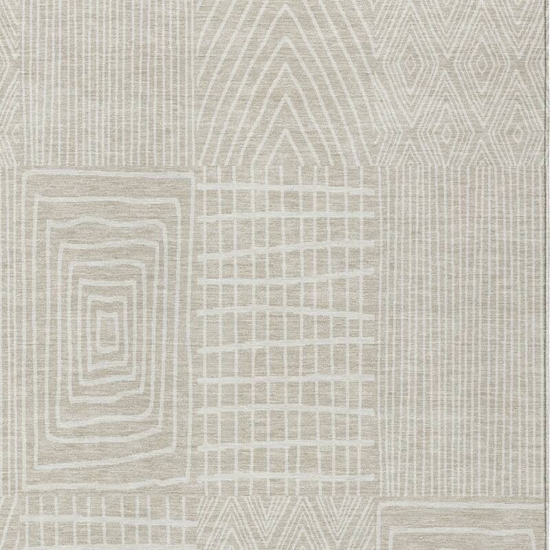 HomeRoots Geometric Transitional Rectangle Outdoor Rug