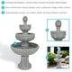 preview thumbnail 3 of 12, 4-Tier Lion Head Outdoor Water Fountain Backyard Patio Feature - 53"