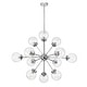 preview thumbnail 30 of 44, Masakee 12-light Sputnik Metal Chandelier with Clear Glass Globe Shades