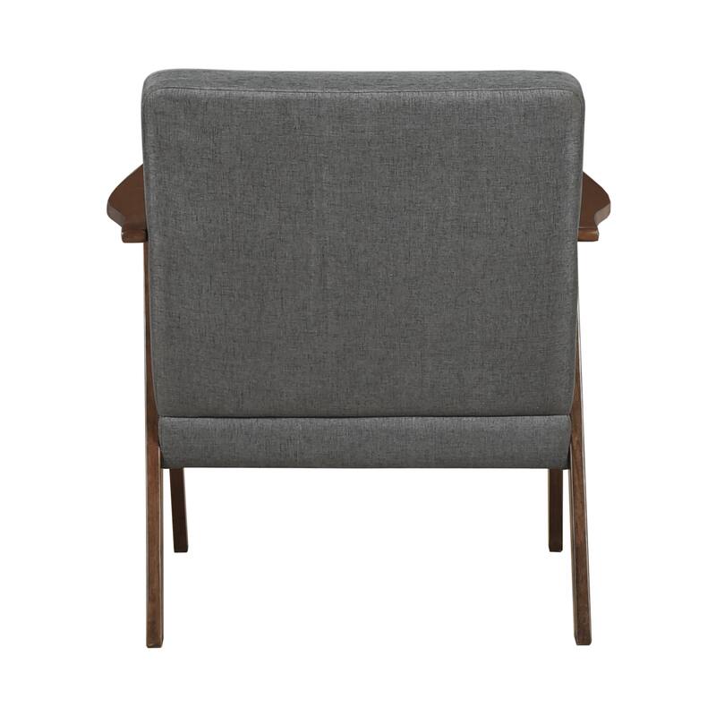 Dean 27" Textured Fabric Accent Chair - Solid Rubberwood Frame