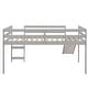 preview thumbnail 6 of 13, Low Loft Bed with Slide, Twin, Grey