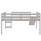 preview thumbnail 6 of 13, Multifunctional Design Loft Bed with Slide, Ladder and Guardrails,Twin Size, Grey