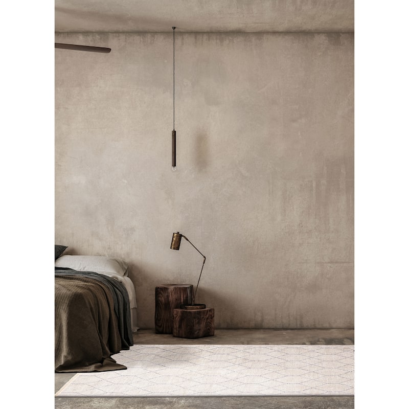 ECARPETGALLERY Hand-knotted Tangier Grey Wool Rug - 5'0 x 7'10