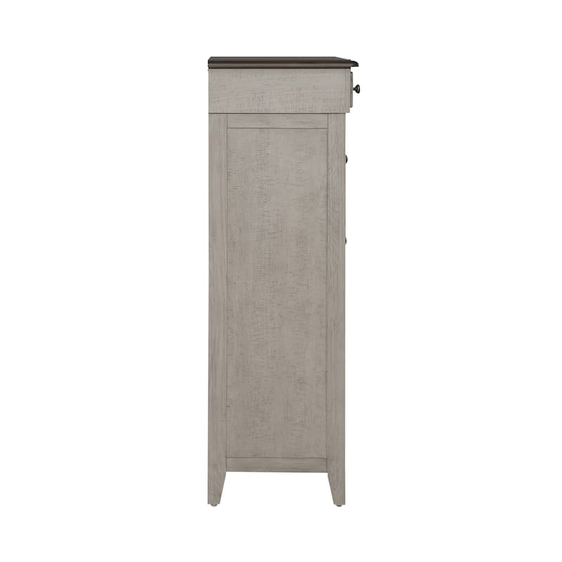 Ivy Hollow Weathered Linen Dusty Taupe 5 Drawer Chest