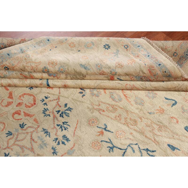 Vegetable Dye Ziegler Oriental Area Rug Hand-Knotted Wool Carpet - 8'11"x 11'10"