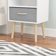 preview thumbnail 18 of 38, Kids Wood Side Table Nightstand With Fabric Drawer and 2-Tier Shelf