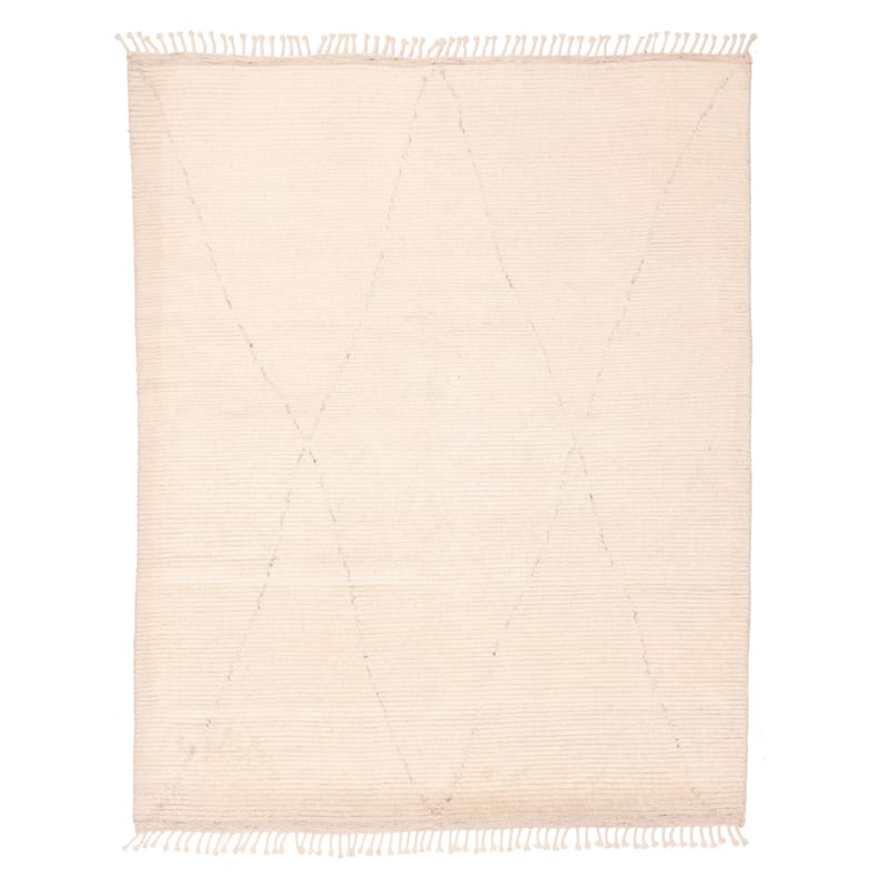 ECARPETGALLERY Hand-knotted Looma Cream Wool Rug - 8'3 x 10'3