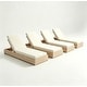 preview thumbnail 60 of 67, Christopher Knight Home - Ian Set of 4 Outdoor Chaise Lounge, Acacia Wood Adjustable Reclining & Water-Resistant Cushion