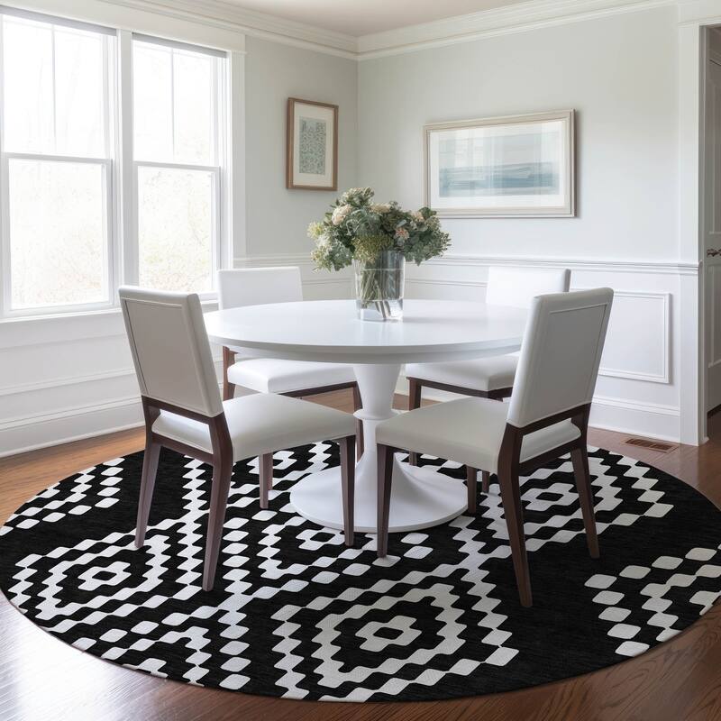 Machine Washable Indoor/ Outdoor Chantille Moroccan Boho Rug
