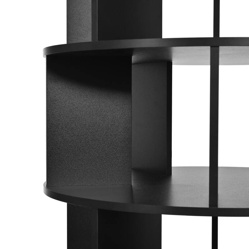 7-Tier Round Rotating Shoe Rack Tower, Spinning Shoe Shelf with 5 Grids Per Layer, Shoe Closet Organizer for Entryway