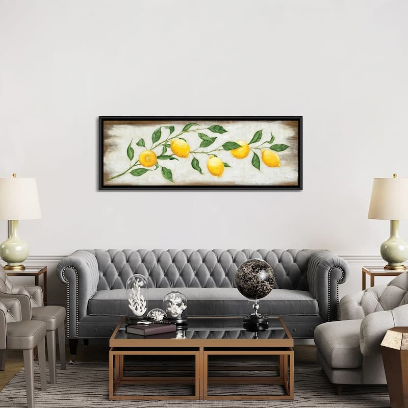 iCanvas "Lemon Branch" by Hollihocks Art Framed Canvas Print