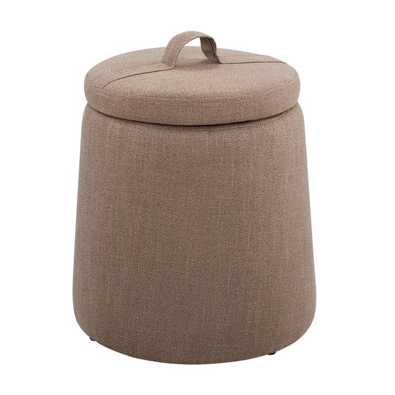 Paddy Storage Ottoman - Grey Fabric