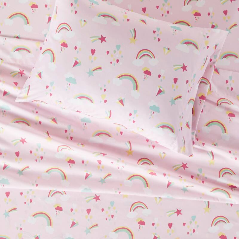 Intelligent Design Printed Microfiber Bed Sheet Set