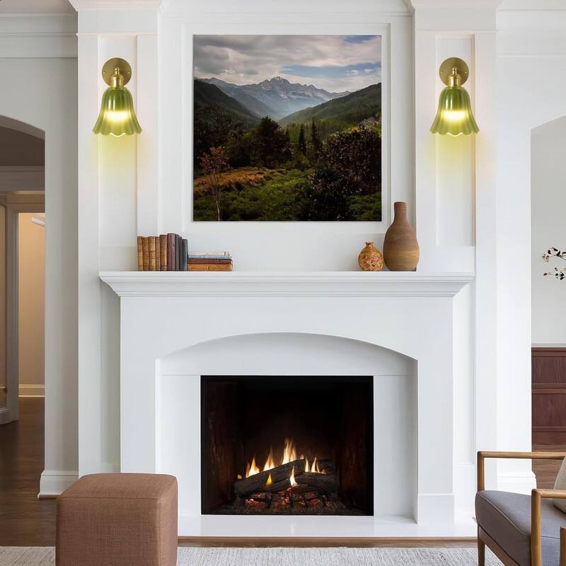 10000mAh wall sconces green battery power wall sconce glass, iron wall light