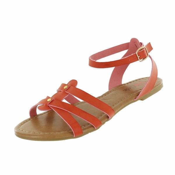 Red Circle Footwear 'Gala' Ankle Strap Flat Gladiator Sandal