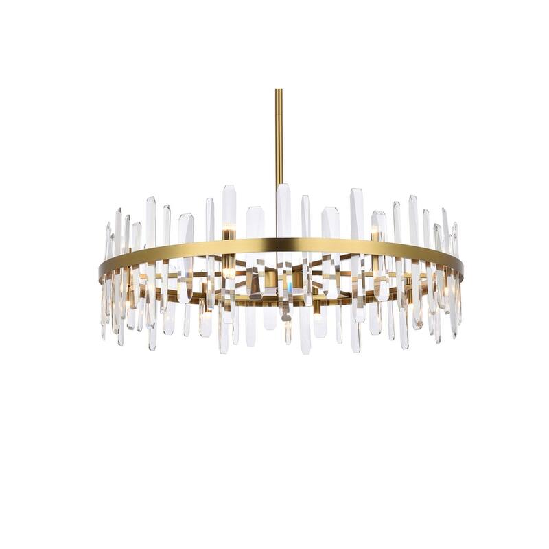 Indigo Home 36 inch crystal round chandelier