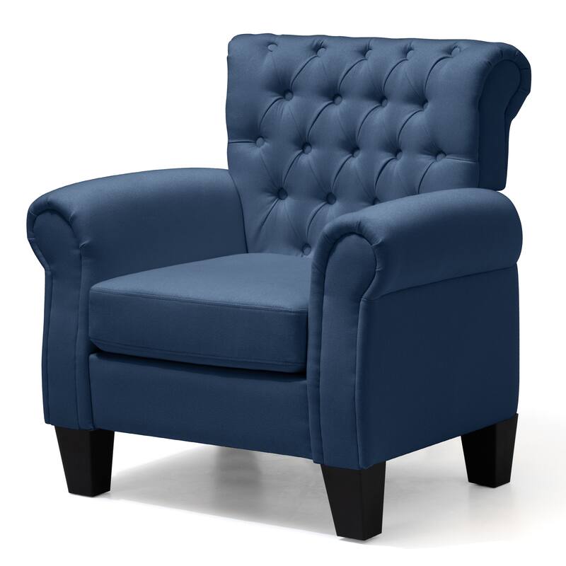 Accent Club Chair Comfortable Single Sofa Chair Indoor Seating with Arms & Padded Seat