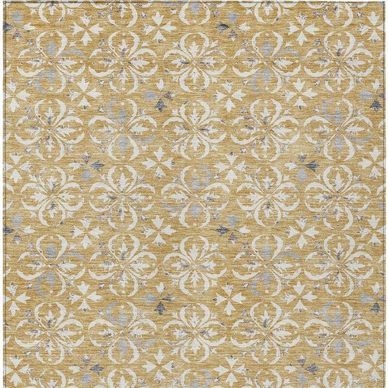 HomeRoots Floral Transitional Rectangle Outdoor Rug
