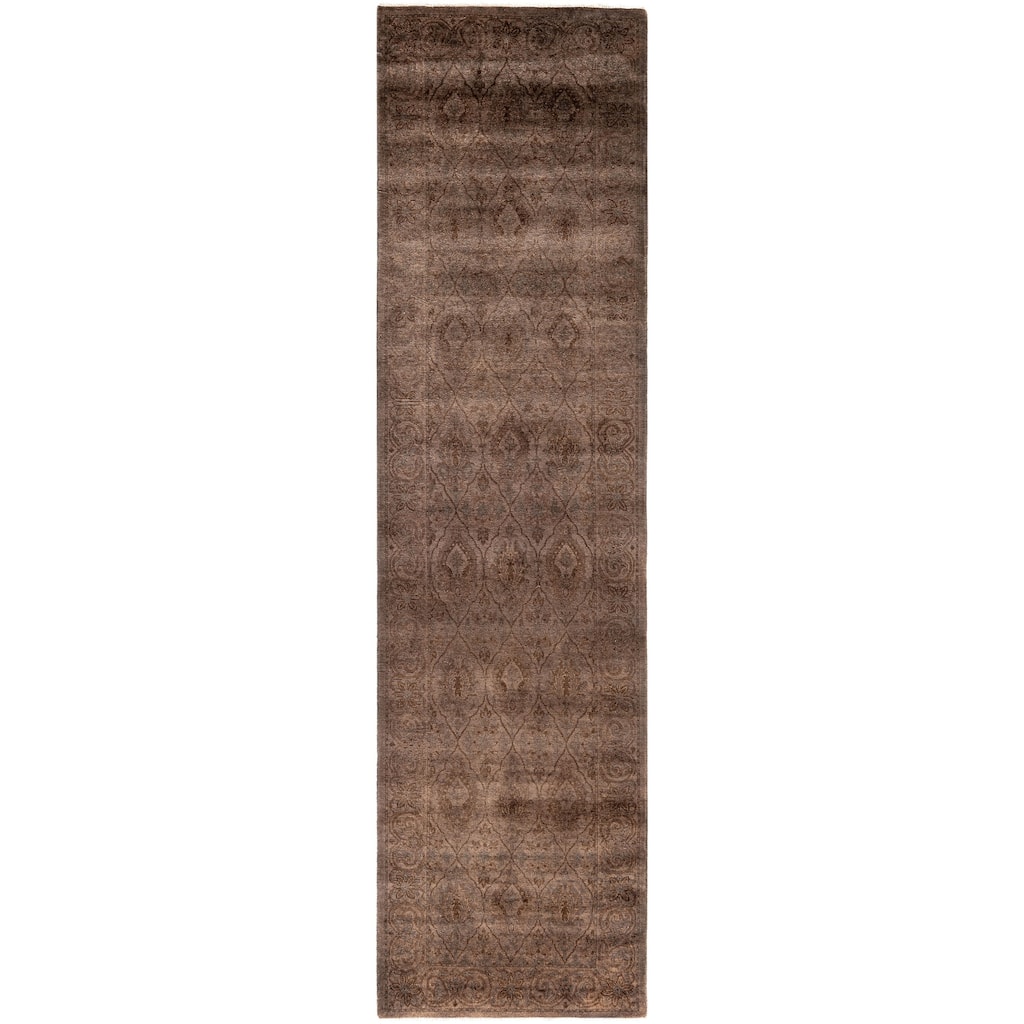 Overdyed One-of-a-Kind Hand-Knotted Area Rug - Brown - 2' 6" x 9' 10"