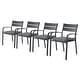 preview thumbnail 11 of 45, Outdoor Stackable Aluminum Dining Chair with Cushion (Set of 4)