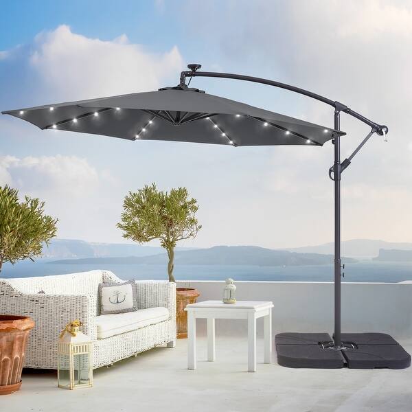 10 offset patio hanging umbrella Formosa Covers 10ft Cantilever 8 Rib Replacement Canopy this umbrella allows you to effortlessly change the angle of shade throughout the day 10 Feet Solar Offset Hanging