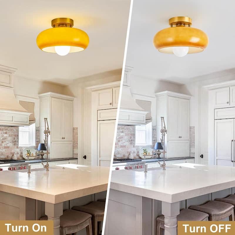 11.02 inch bedroom light brown ceiling light glass kitchen light