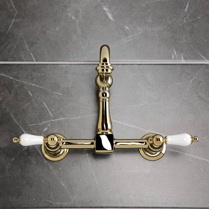 Heritage Two-Handle Wall Mount Bridge Kitchen Faucet