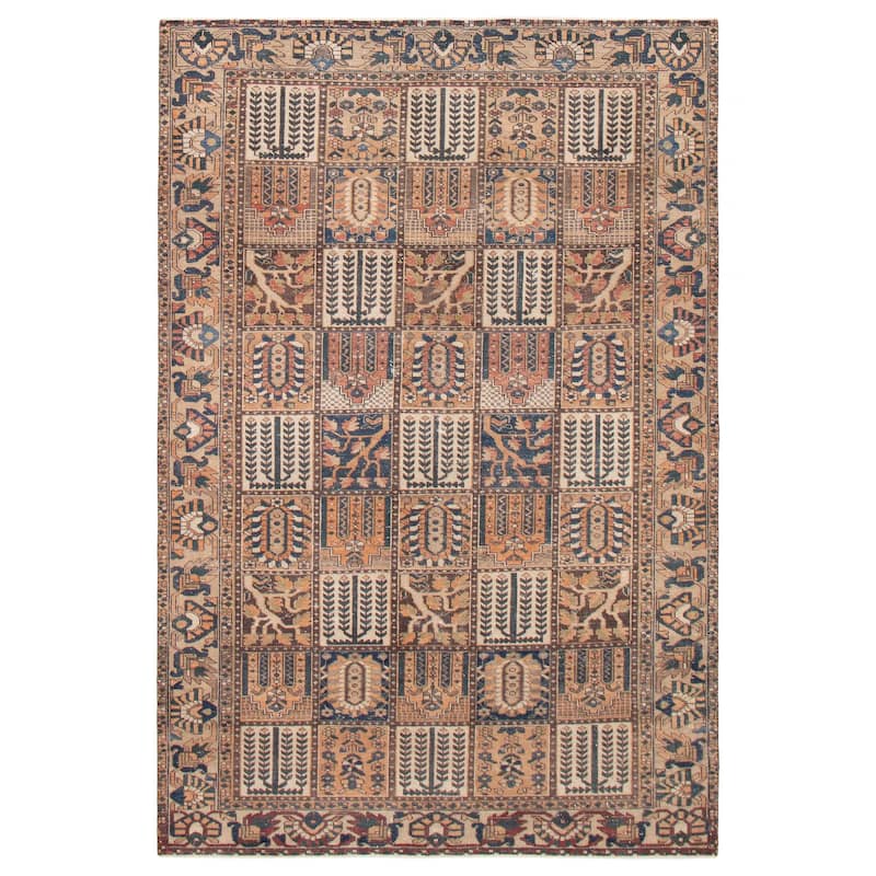 ECARPETGALLERY Hand-knotted Antalya Vintage Brown Wool Rug - 6'6 x 9'9 - Brown - 6'6 x 9'9