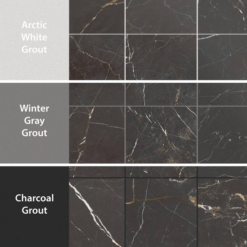 Merola Tile Reve Noir 11-3/4" x 11-3/4" Porcelain Floor and Wall Tile