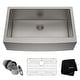 preview thumbnail 1 of 24, KRAUS Standart PRO Stainless Steel 33 in 1-Bowl Farmhouse Kitchen Sink