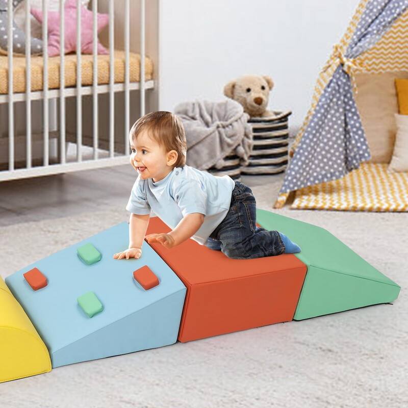 Toddler Foam Climbing Blocks Set - 5PCS Indoor Active Playset