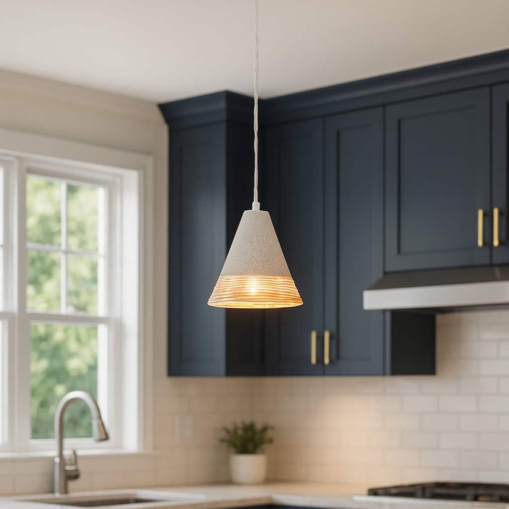 Acroma 1 - Light White Textured Cone Pendant Light - 1-light