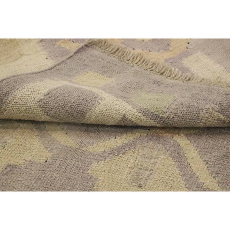 Hand Woven Oriental 100% Wool Carpet Southwestern Tribal Greys & Charcoal Kilim Area Rug - 5' 2'' X 3' 2''