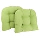 preview thumbnail 52 of 62, 19-inch U-Shaped Microsuede Chair Cushion (Set of 1, 2, or 4) Set of 2 - Mojito Lime
