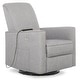 preview thumbnail 14 of 21, Evolur Harlow Deluxe Upholstered Plush Seating Glide Rocker Light Grey