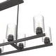 preview thumbnail 6 of 10, Hunter Hartland 8-Light Linear Chandelier - Dining Room, Kitchen Island - Modern Farmhouse, Industrial, Contemporary
