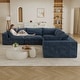 preview thumbnail 13 of 147, Modular Sectional Sofa Corduroy Upholstered Sleeper Sofa Convertible Cloud Accent Couch Deep Seat Chaise Lounge, DIY Combination