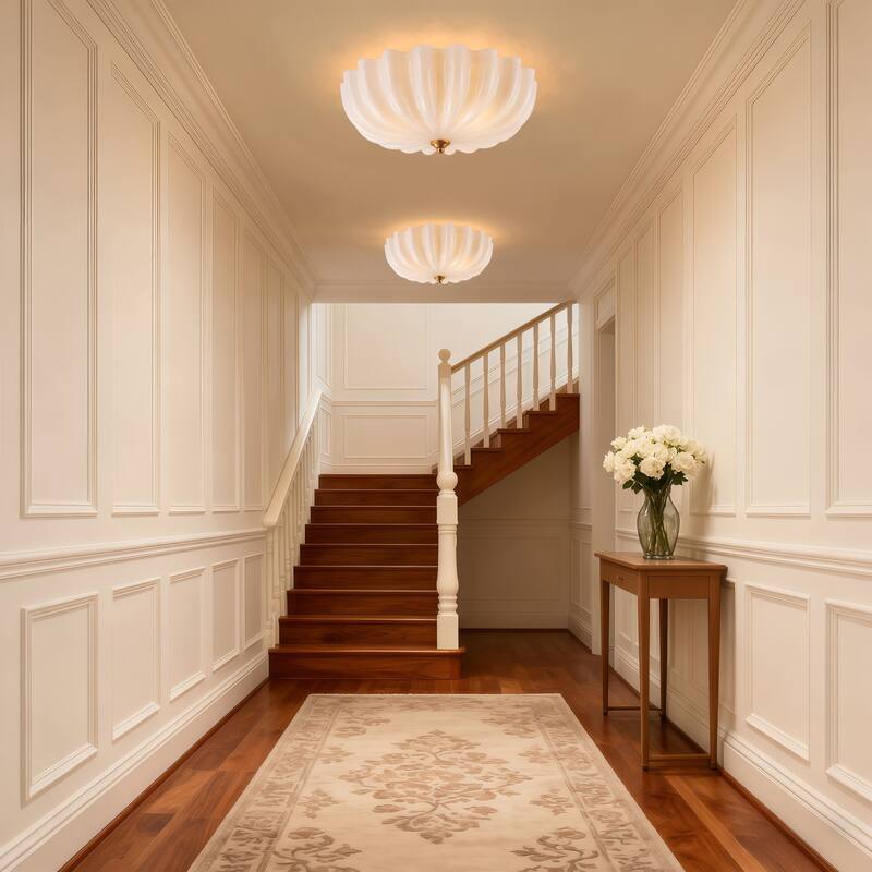 Starsky 3-Light 15.74in.W Opal Glass Flush Mount