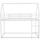 preview thumbnail 23 of 26, Elegant Style and House Metal Bunk Bed with Sturdy Frame, Built-in Ladder and Slide, Twin over Twin