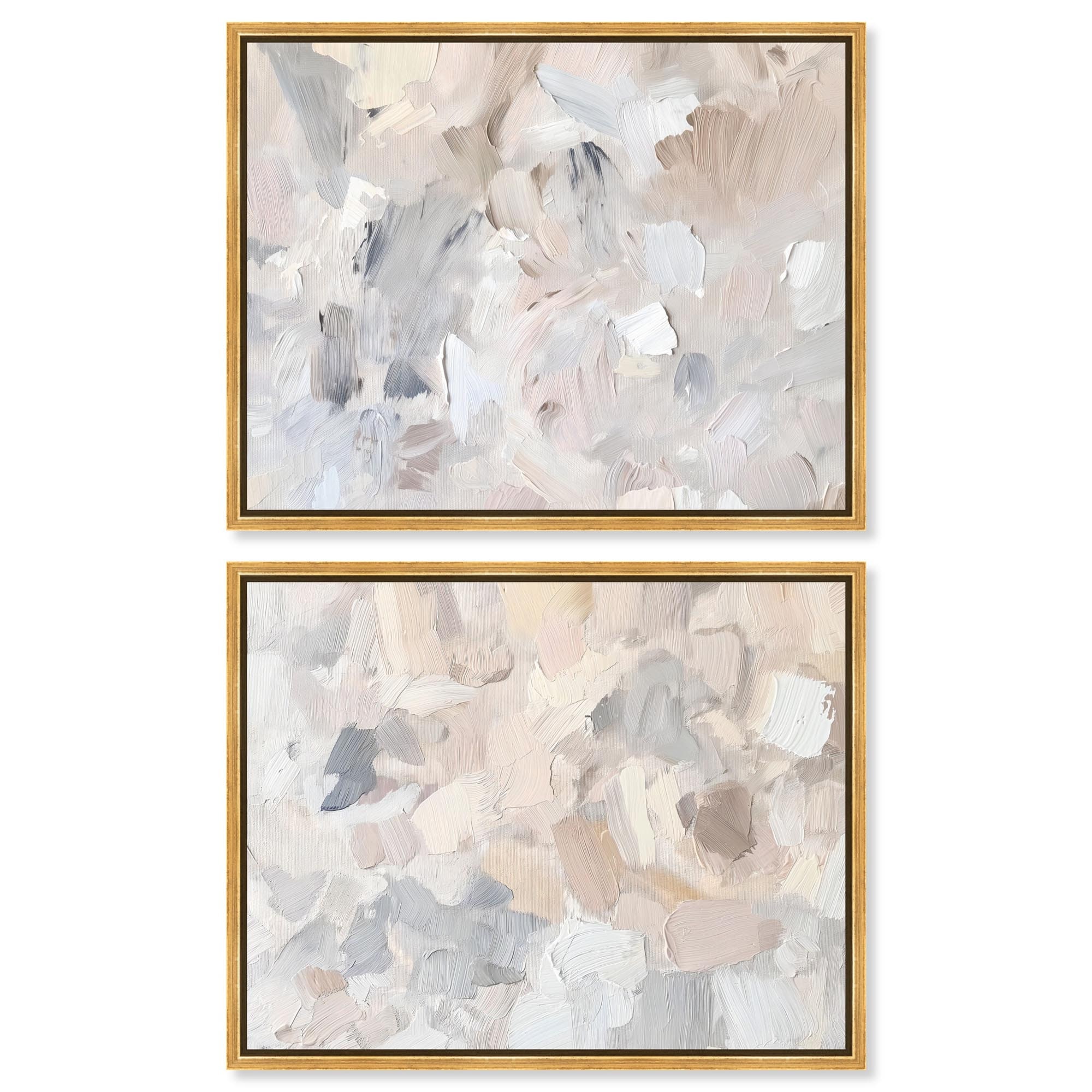 Neutral Harmony Boho Art Set of 2 Canvas Print by Art Remedy
