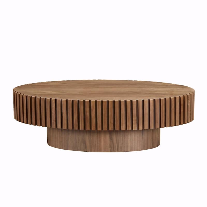 43.7 Inch Modern Handcrafted Drum Coffee Table