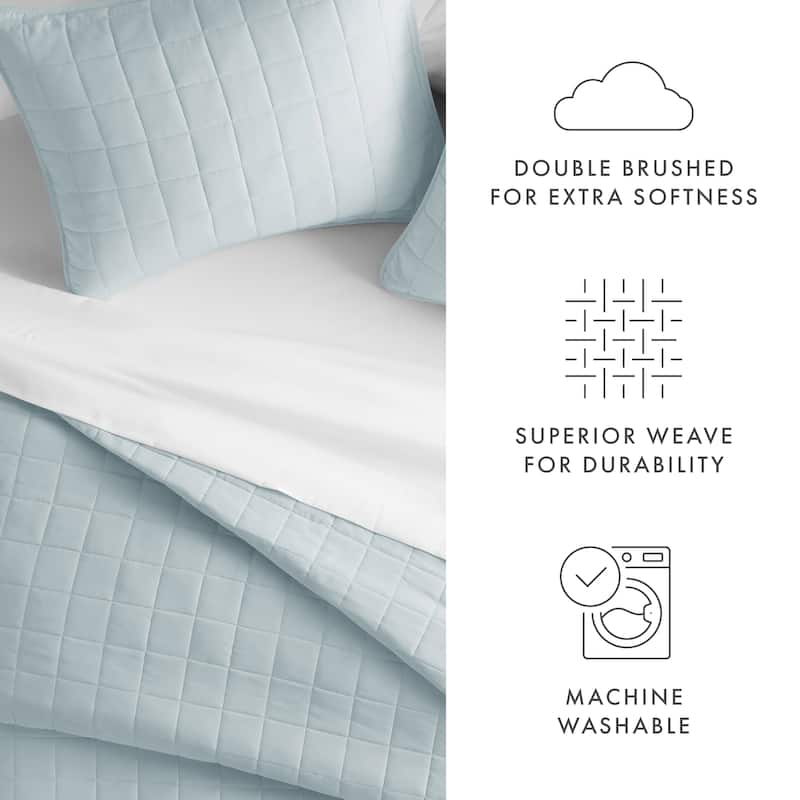 Becky Cameron Premium Ultra Soft Square Quilted Coverlet Set