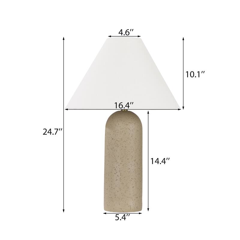 2-Pack 26"H Ceramic Accent Table Lamp with Linen Shade