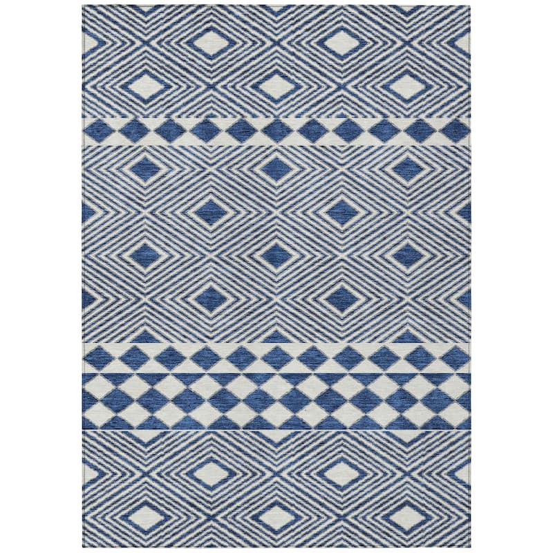 Machine Washable Indoor/ Outdoor Chantille Moroccan Boho Rug