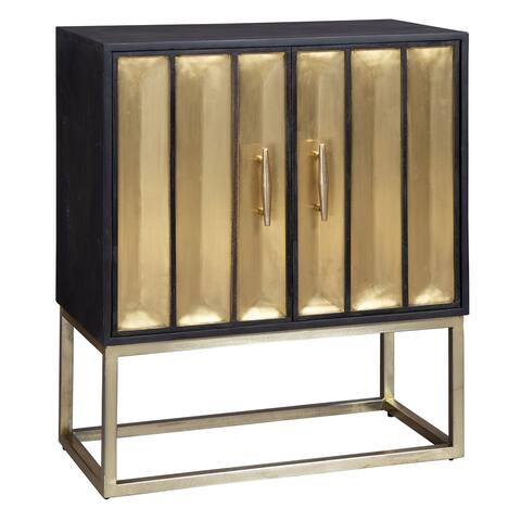 Hekman Accents 2-door Brass Cabinet